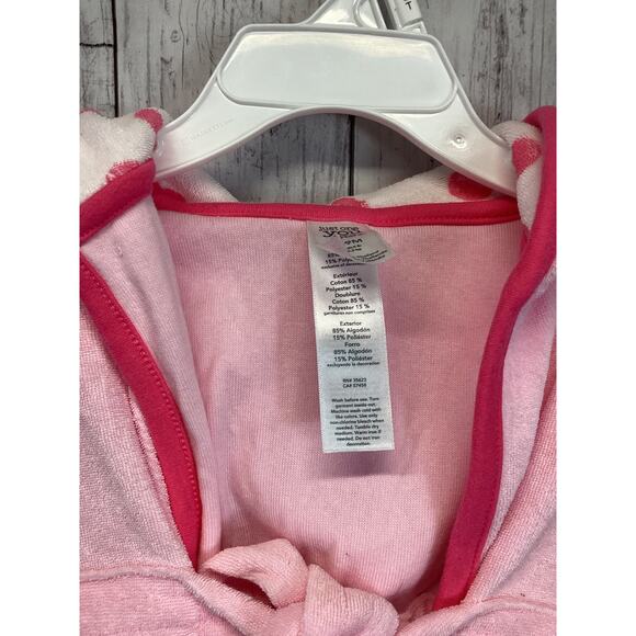Just One You By Carters Infants Baby Girl Pink Hooded Bath Robe 0-9 Months Old - Picture 2 of 4